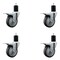 Service Caster 4'' Thermoplastic Rubber Swivel 1-3/4'' Expanding Stem Caster Set Total Lock Brake, 4PK SCC-EXTTL20S414-TPRB-134-4 - alternate 1